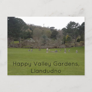 Happy Valley Gardens, Llandudno Postkarte