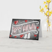 Happy Valloween Karte (Gelbe Blume)