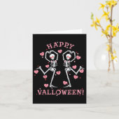 Happy Valloween Skeleton Skull Valen Karte (Gelbe Blume)
