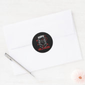 Happy Valloween Skelett Goth Valent Runder Aufkleber (Umschlag)
