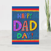 Happy Vater Day Niedlich Kid Fun Inspirivity Card Karte (Vorderseite)