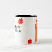Happy Vater Day Tasse - Silhouette für Vater und K (Mittel)