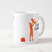 Happy Vater Day Tasse - Silhouette für Vater und K (Vorderseite Rechts)