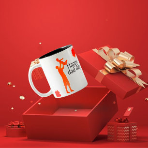 Happy Vater Day Tasse - Silhouette für Vater und K