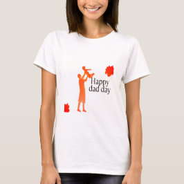 Happy Vater Day Tasse - Silhouette für Vater und K T-Shirt