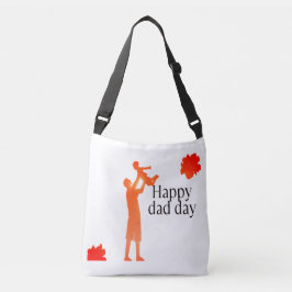 Happy Vater Day Tasse - Silhouette für Vater und K Tragetaschen Mit Langen Trägern
