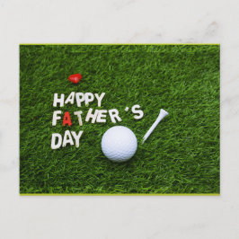 Happy Vater Day to Golfer Postkarte