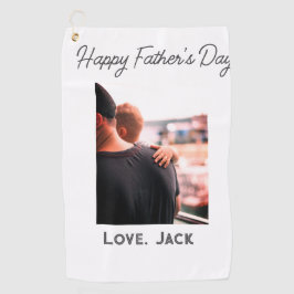 Happy väterliche Foto moderne Liebe einfache Vater Golfhandtuch