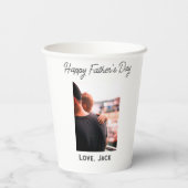 Happy väterliche Foto moderne Liebe einfache Vater Pappbecher (Rückseite)