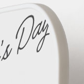 Happy väterliche Foto moderne Liebe einfache Vater Pickleball Schläger (Linke Seite)