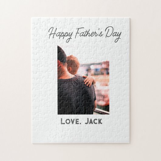 Happy väterliche Foto moderne Liebe einfache Vater Puzzle (Vertikal)