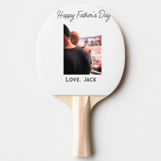 Happy väterliche Foto moderne Liebe einfache Vater Tischtennis Schläger (Vorderseite)