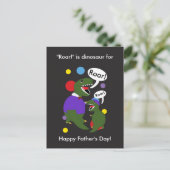 Happy Vaters Day Dinosaur von Son Personalize Postkarte (Stehend Vorderseite)