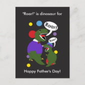 Happy Vaters Day Dinosaur von Son Personalize Postkarte (Vorderseite)