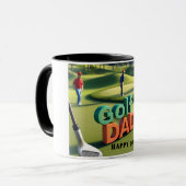 Happy Vaters Day "Golf Vater" Custom Tasse (Vorderseite Links)
