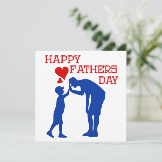 Happy Vaters Day High Five Liebe Hört Karte (Stehend Vorderseite)
