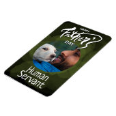 Happy Vaters Day Human Servant Custom Green Magnet (Linke Seite)