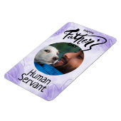Happy Vaters Day Human Servant Custom Lila Magnet (Linke Seite)