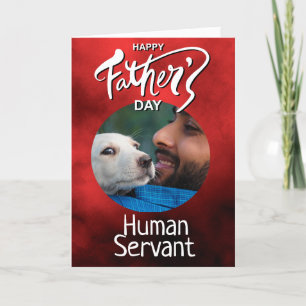 Happy Vaters Day Human Servant Custom Red Dankeskarte