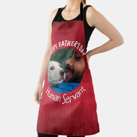 Happy Vaters Day Human Servant Custom Red Schürze (InSitu)