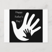 Happy Vaters Day mit Händen von Vater und Kind Postkarte (Vorderseite)