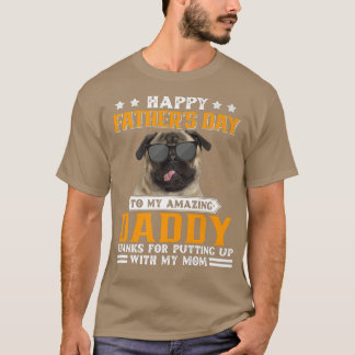 Happy Vaters Day Mops Hunde Vater Geschenke für Mä T-Shirt