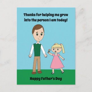 Happy Vaters Day von Tochter Personalize Postkarte
