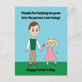 Happy Vaters Day von Tochter Personalize Postkarte (Vorderseite)