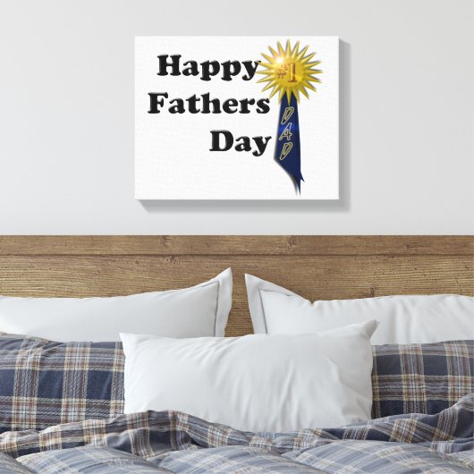 Happy Vatertag - 1. Vater Leinwanddruck (Insitu (Schlafzimmer))