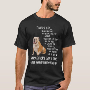Happy Vatertag 2021 Englischer Bulldogge Vater Dog T-Shirt