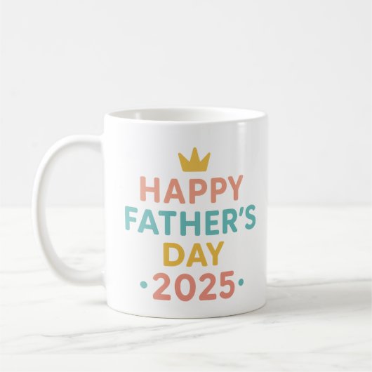 Happy Vatertag 2025 Kaffee Tasse Niedlicher Vater (Links)