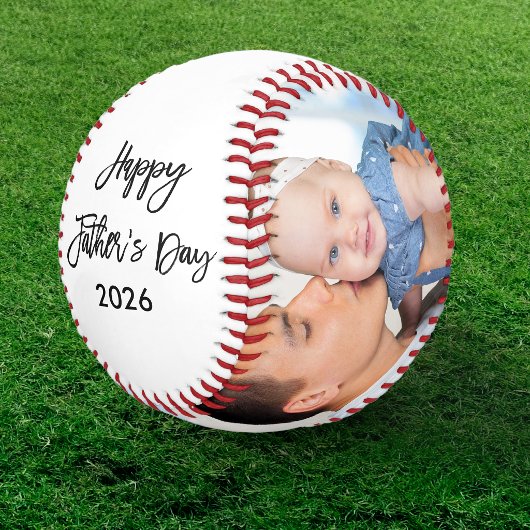 Happy Vatertag 2 Foto Pinselschrift Baseball
