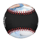 Happy Vatertag 2 Foto Pinselschrift schwarz Baseball (Rückseite)