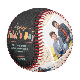 Happy Vatertag 4 Foto Collage Personalisiert Baseball