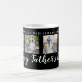 Happy Vatertag 4 Foto Custom Black Kaffeetasse (Mittel)