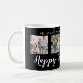 Happy Vatertag 4 Foto Custom Black Kaffeetasse (Links)
