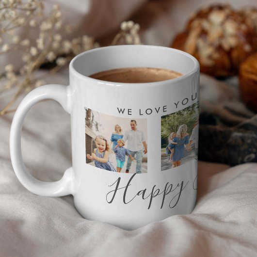 Happy Vatertag 4 Foto Custom White Kaffeetasse