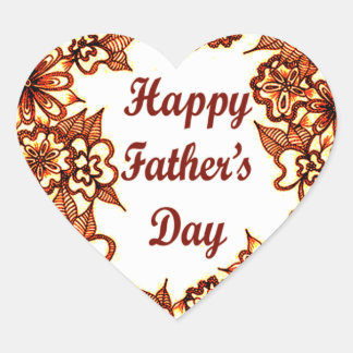 Happy Vatertag 5 Herz-Aufkleber