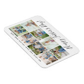Happy Vatertag 8 Foto Collage Custom White Magnet (Rechte Seite)