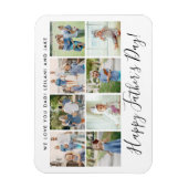 Happy Vatertag 8 Foto Collage Custom White Magnet (Vertikal)