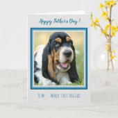 Happy Vatertag - Aquamarines Hund Foto Bester Hund Karte (Gelbe Blume)