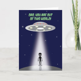 Happy Vatertag aus dieser Welt - Alien des UFO Feiertagskarte