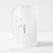 Happy Vatertag Baby and Vater Line Art Tasse (Vorderseite Links)