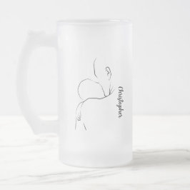 Happy Vatertag Baby and Vater Line Art Tasse
