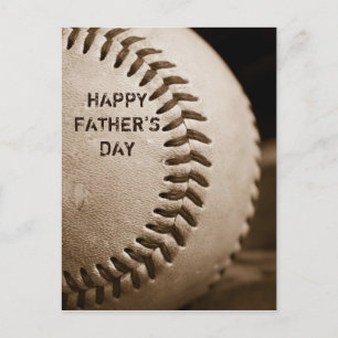 Happy Vatertag Baseball Postkarte