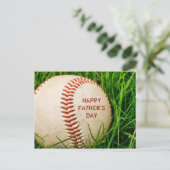 Happy Vatertag Baseball Postkarte (Stehend Vorderseite)