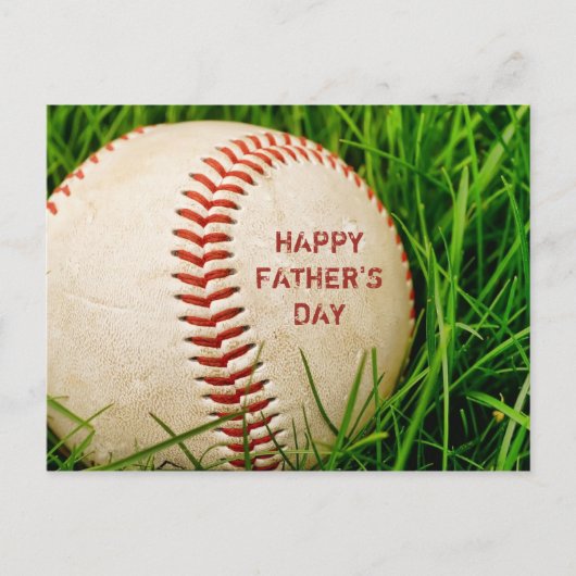 Happy Vatertag Baseball Postkarte (Vorderseite)