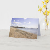 Happy Vatertag Beach Grußkarte Karte (Gelbe Blume)