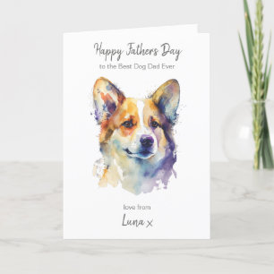 Happy Vatertag Bester Corgi Hund Vater Personalisi Feiertagskarte