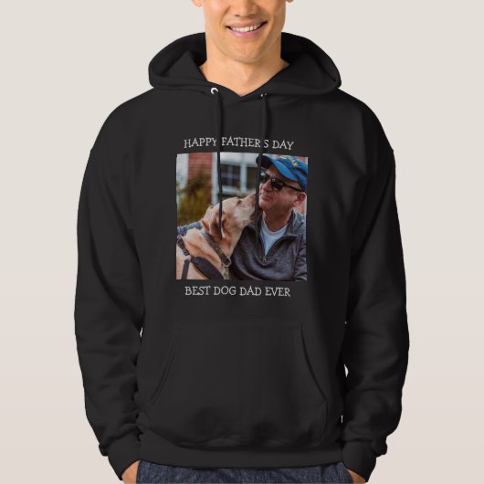 Happy Vatertag Bester Hund Vater je benutzerdefini Hoodie (Vorderseite)